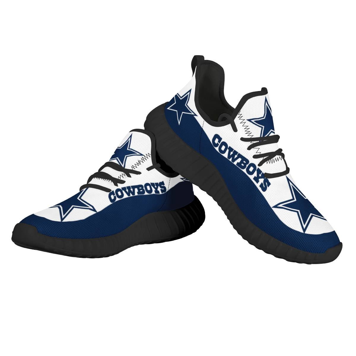 Women's Dallas Cowboys Mesh Knit Sneakers/Shoes 005